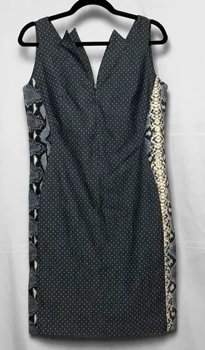Vintage Christian Chenail Navy Polkadot Dress Size 8 thumbnail 1