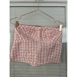 Free People Leilani Gingham‎ strapless Top Size L thumbnail 5