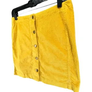 Toad & Co Mini Skirt Womens 2 Golden Cruiser‎ Corduroy Button Front Retro Preppy thumbnail 2