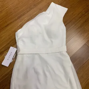 Azazie Oaklee Wedding Dress Womens WD0 White One Shoulder Sleeveless Gown‎ NWT thumbnail 2