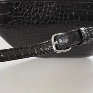 The Drop Black Faux Croc Belt‎ Bag Fanny Pack Waist Pouch Minimalist NEW thumbnail 8