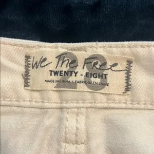 Free People White Denim Button Up Skirt Size 28 thumbnail 6