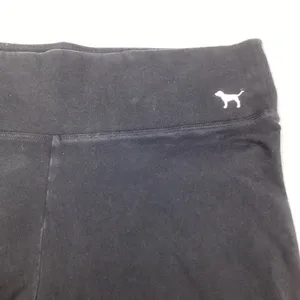 PINK - Victoria's Secret Black Classic Cotton Leggings Dog Logo Size Large thumbnail 6