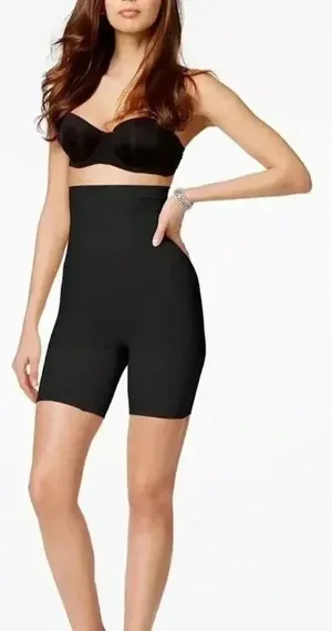 Spanx OnCore High-Waisted Mid-Thigh Short Compression Shaper In Black Size XL thumbnail 1