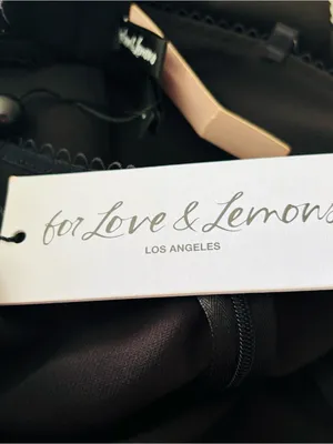For love and lemons NWT Black Corset Seamed Bodycon Mini Dress. Size large. thumbnail 9
