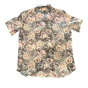 Victoria’s Secret Women’s Large Satin‎ Floral Button-up Short Sleeve Pajama Top thumbnail 3