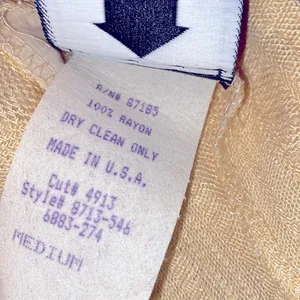 UP FRONT Vintage yellow maxi dress size medium has two Mari’s on bottom near hem thumbnail 4