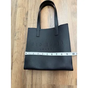 Ted Baker London The Icon Black Mini Tote Bag NWT Logo‎ Embossed thumbnail 10