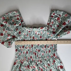 NWT Draper James Deana Smocked Top Strawberry Field XS Cottage Coquette‎ Preppy thumbnail 9