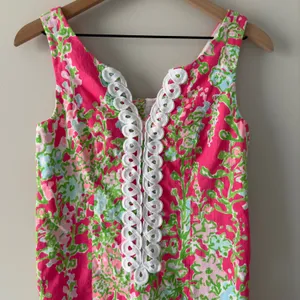Lilly Pulitzer Cathy Shift Dress Flamingo Pink Southern Charm 0 Lace 100% Cotton thumbnail 10
