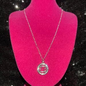 Cancer Zodiac Sign Sterling Silver Necklace Constellation mcbling Birthday Gift thumbnail 18