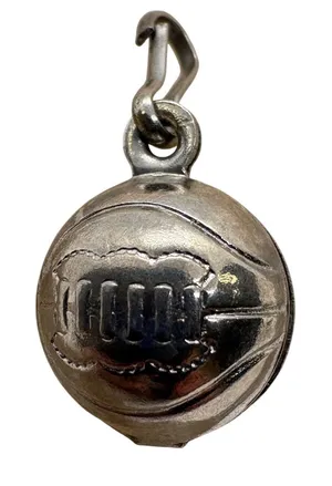Vintage Sterling‎ Stamped Magnetic Basketball Charm Silver Tone Sports Pendant thumbnail 1