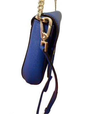 Kate Spade 2 way Saffiano Leather Purple - Blue Handbag Laurel Way Greer NWOT thumbnail 5