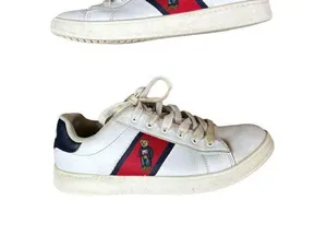 Polo By Ralph Lauren Quilton Bear Classic White Lace Up Low Top Sneakers Size 6 thumbnail 2