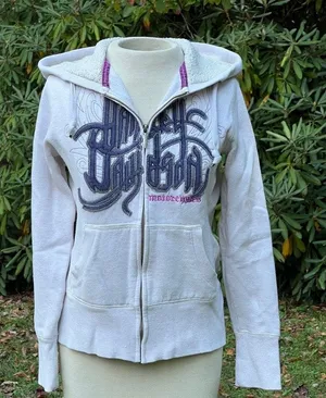 Women's M Harley Davidson Embroidered Zip Front Sherpa Lined Hoodie thumbnail 1