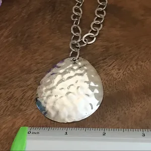 Silpada Hammered Disk Necklace Sterling Silver thumbnail 4