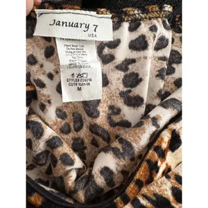 January 7 USA Leopard Print Bodycon Y2K‎ Mini Dress - Size M thumbnail 3