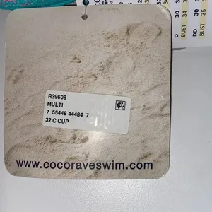 NWT 32C Coco Rave push up removable strap ruched middle‎ bikini top thumbnail 6