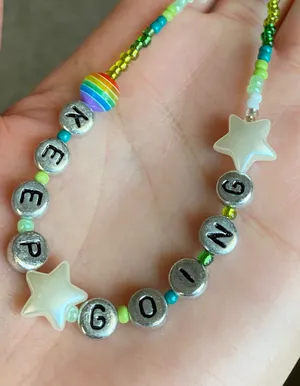 Handmade Y2k Kawaii “KEEP GOING” Phone Strap/charm/bag Accessory/display thumbnail 3