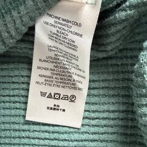 Free People We The Free Oversized Thermal Waffle Knit Top Size XS Light Green thumbnail 6