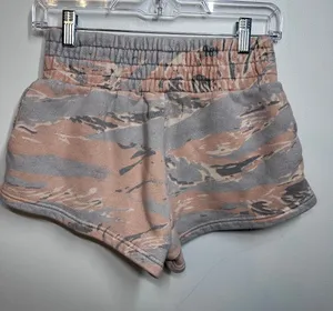 Darc Sport SHE Limited Edition Tiger Camo Sweat Shorts Grey Peach Small 10/500 thumbnail 1