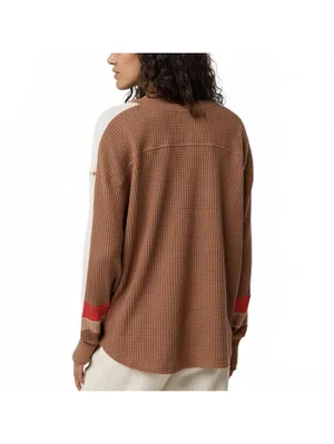 AE OFFLINE By Aerie Wow! Waffle Notch Neck Long Sleeve T-Shirt American Eagle XS thumbnail 6