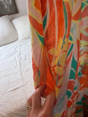 Cynthia Rowley Colorful Floral Maxi Slip Dress beach cover-sz S thumbnail 4