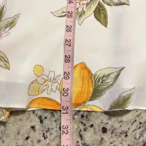 For Love & Lemon Mini Dress Women Medium White Lemon Print Cottagecore Tie Strap thumbnail 11