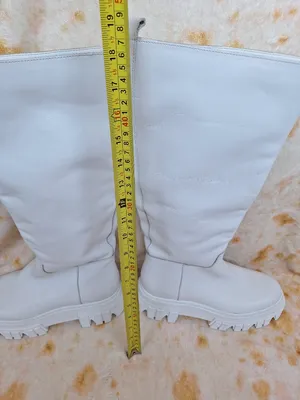 Marc Fisher LTD Malena White Leather Tall Lug Sole Platform Boots Size 8.5 thumbnail 10