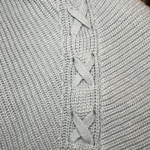 Ana Crewneck Sweater Criss-Cross Sleeve Detail Size XL Light Blue thumbnail 4