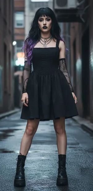 RESET Black Corset Mini Dress Size Large Goth Grunge Tulle thumbnail 1
