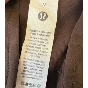 Lululemon Womens Tapered-Leg Mid-Rise 7/8 Pant Brown Luxtreme Size Medium W5FWDS thumbnail 3