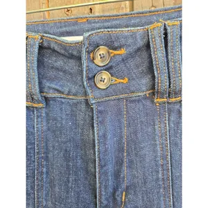 Mica Boutique Denim Wide Crop Super High size 28 Double Button Waist thumbnail 2