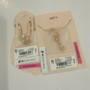 $28 Bijoux Bar Delicates Butterfly Necklace extended Layered Anklet Set Gold thumbnail 2