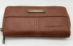 Stone Mountain Wallet Womens One Size Brown Leather Zip Around ID Card Slots thumbnail 1
