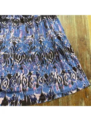 Free People Purple Ikat Crochet Back Tank Top M thumbnail 5