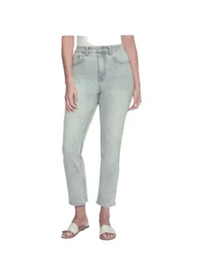 FRYE High Rise Straight Leg Relaxed Fit Cuffed Uncuffed Jean Blue Denim Sz 4/27 thumbnail 3