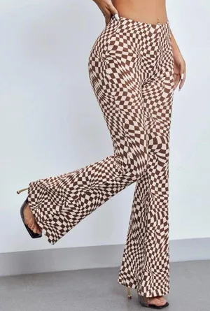 Checkered Flare Pants thumbnail 1