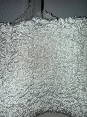 Astr White Textured Bustier Crop Top with Underwire thumbnail 8