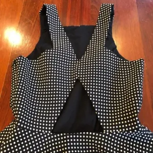 Club Monaco Marci Mini Dress Aviator Navy White Dots thumbnail 5
