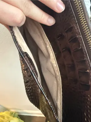 Brahmin Katie Crossbody Bag in Chocolate Melbourne Croc-Embossed Leather thumbnail 9