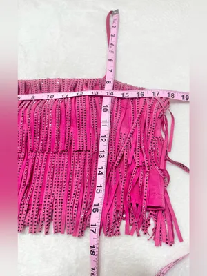 Nylon Apparel Pink Fringe Crop Top Size Medium thumbnail 8