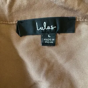 L Lulus Eldora Brown Cropped Utility Jacket Full Zip Top Safari Women's thumbnail 5