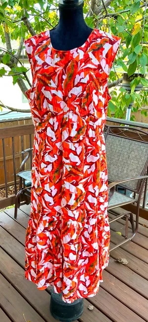 Nine West Womens maxi dress LIKE NEW🧡💙🤍 thumbnail 1
