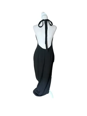 White Fox Black Sun kissed Glow Maxi Dress Halter Linen Blend Womens Large NEW thumbnail 2