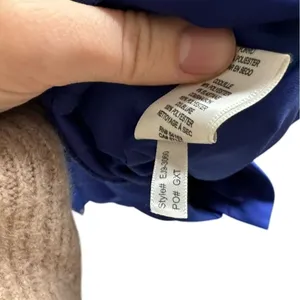 Eliza J‎ Chiffon Cape Draped Sleeveless Blue 4 Sheath Evening Dress thumbnail 9