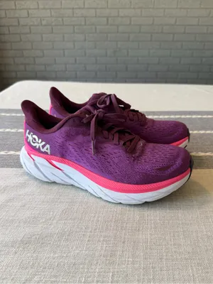 Hoka Clifton 8 Purple Athletic Running Shoes Women’s Size 7.5 thumbnail 2
