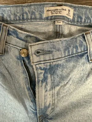Abercrombie & Fitch Light Blue Straight Leg Jeans thumbnail 3