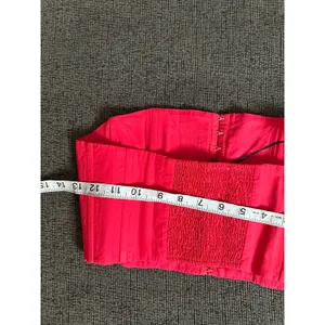 Alina Liu x Lisa Says Gah Red Strapless Corset Top size S NWT Cotton with Boning thumbnail 10