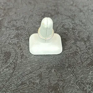 Authentic Pandora Ring, Sterling Silver with White Pearlescent Stone, Size 7 thumbnail 4